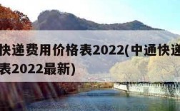 中通快递费用价格表2022(中通快递费用价格表2022最新)