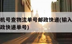 输入手机号查物流单号邮政快递(输入手机号查询邮政快递单号)