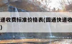 中通快递收费标准价格表(圆通快递收费标准价格表)